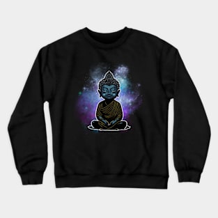 Cosmic Galaxy Buddha Crewneck Sweatshirt